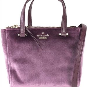 Kate Spade mini velvet Kona satchel